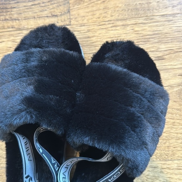 UGG Koolaburra Fluffy Slingback Sandal 8 black gray - Picture 8 of 10